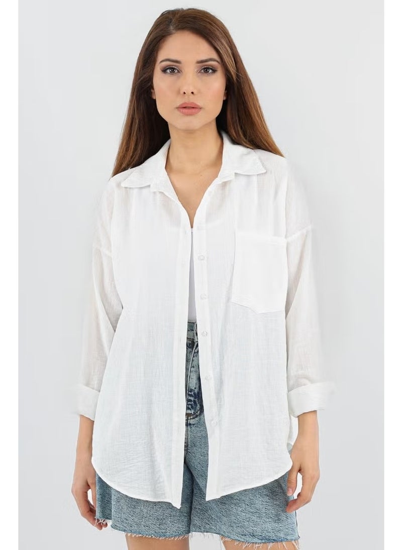 Ritnice Women's Well Ecru Linen Shirt - Image 1